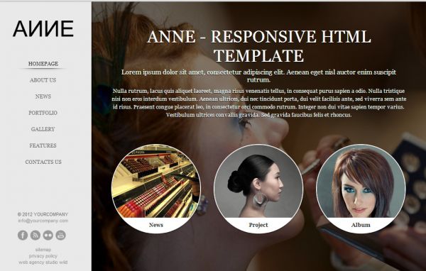 TemplaHtml5 Ideal Para Empresas Cosméticos E Maquiagem